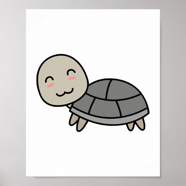 Póster Animales personalizados de tortuga (Frente)