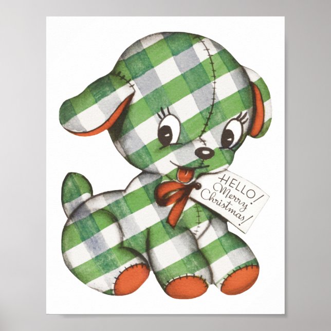 Póster Animales rellenos de porcino de Gingham Puppy (Frente)