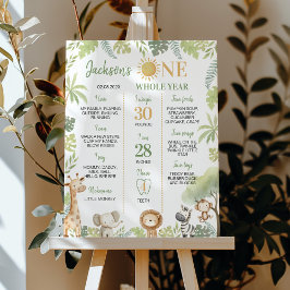 Póster Animales salvajes de una jungla primer hito de cum