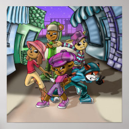 Póster Animales y Gorras