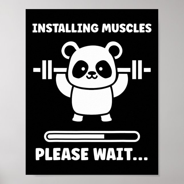 Póster Animals Installing Muscles Fitness Bodybuilding Ko (Frente)
