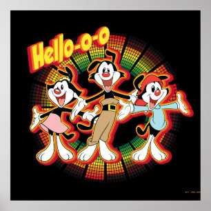 Póster Animaniacs   Gráfico de ecualizador de retro de He