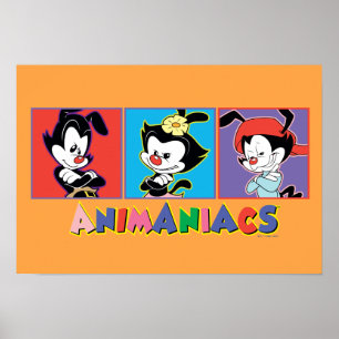 Póster Animaniacs Gráfico de Yakko, Dot y Wakko
