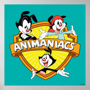 Póster Animaniacs Warner Brothers & Sister WB Shield