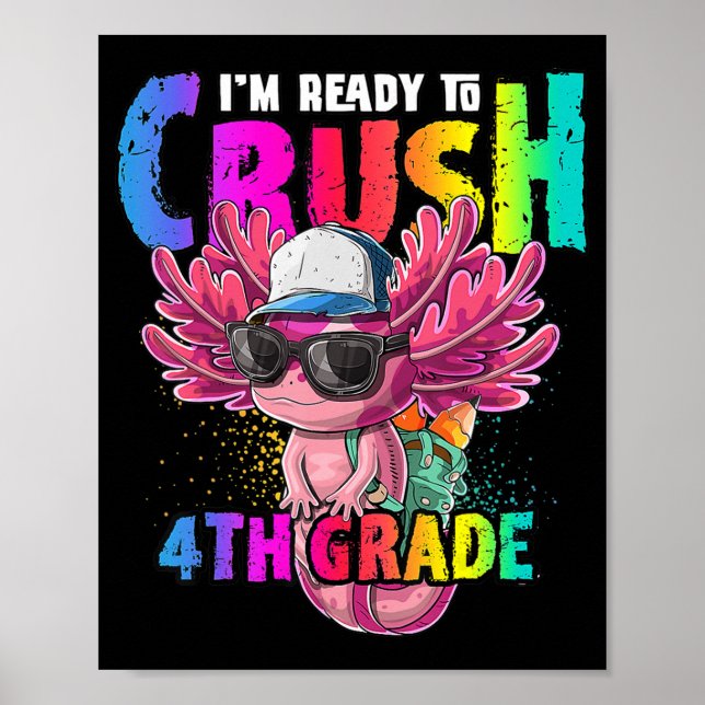 Póster Anime Axolotl Waifu Que Ama A Anime Ramen Y Sketc (Frente)