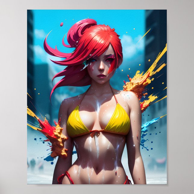 Póster Anime Chica (Frente)