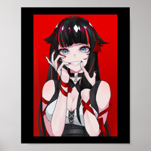 Póster Anime Chica Kawaii Waifu Manga O estésica japonesa