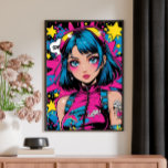 Póster Anime Chica Poster-Moderno Estilo Pop Art Deco de<br><div class="desc">Añade personalidad audaz a tu espacio con este vibrante poster chica de anime en un estilo de arte pop moderno. Con colores llamativos, un diseño expresivo de caracteres y un toque contemporáneo lúdico, este arte mural es perfecto para los aficionados al anime, los amantes del arte pop y todo aquel...</div>