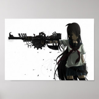 Póster Anime Chica Power