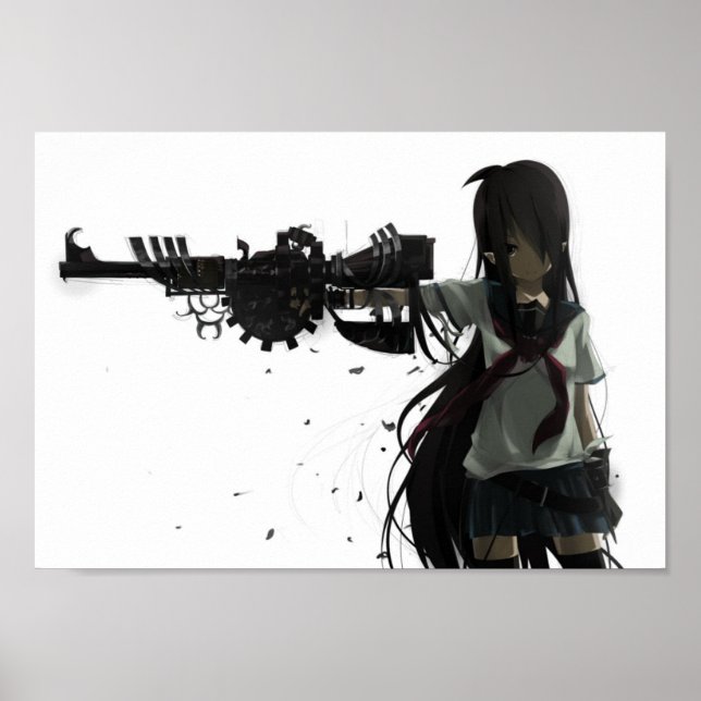 Póster Anime Chica Power (Frente)