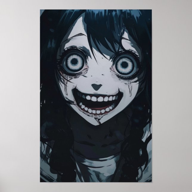 Póster Anime Crazy Chica Psycho Crazy Face Poster (Frente)