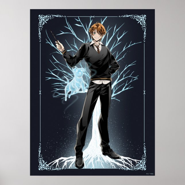 Póster Anime el Patronus perro Terrier de Jack Russell de (Frente)