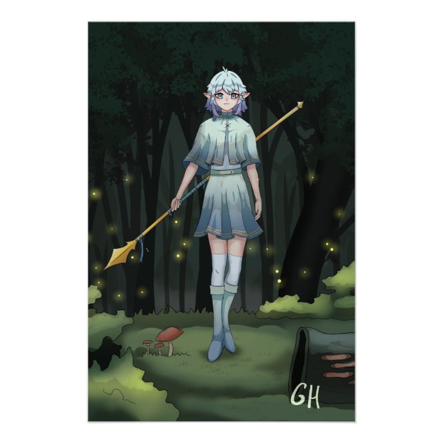 Póster Anime Forrest Girl,  (Anverso)
