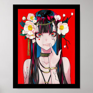 Póster Anime Girl Waifu Japanese Aesthetic Kawaii Otaku
