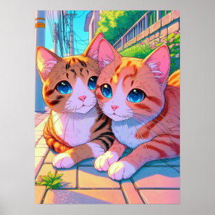 Póster Anime Kittens