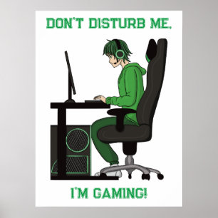 Póster Anime Manga Computer PC Gamer Boy