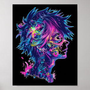 Póster Anime Manga Ilustracion gráfico