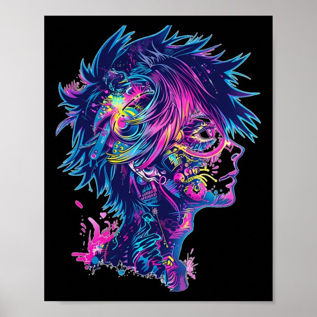 Póster Anime Manga Ilustracion gráfico (Frente)