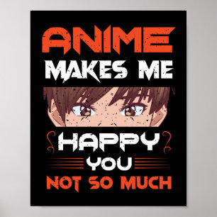 Póster Anime Me Hace Feliz No Tanto