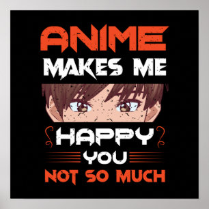 Póster Anime Me Hace Feliz No Tanto