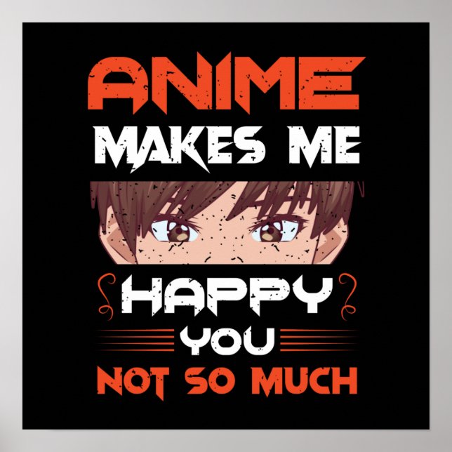 Póster Anime Me Hace Feliz No Tanto (Frente)