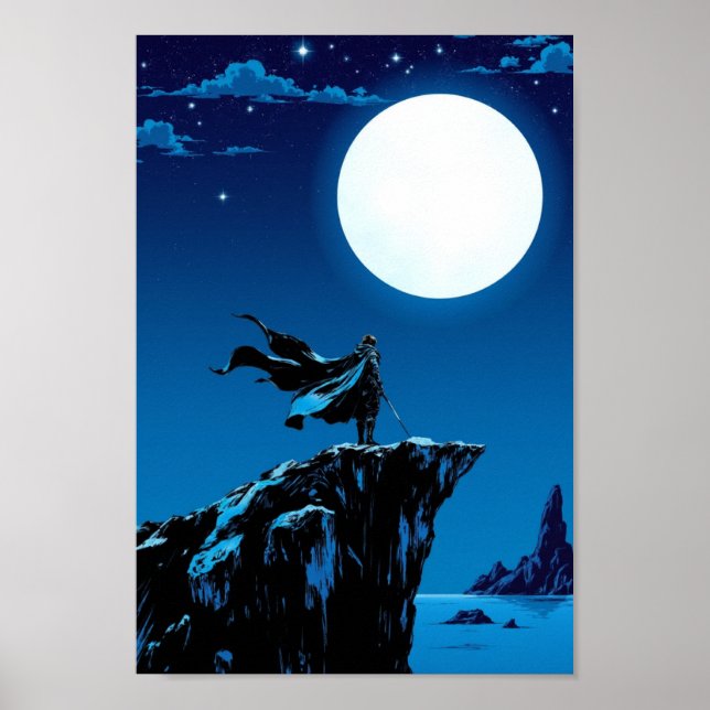 Póster Anime Moonlight Warrior Epic Wall Art (Frente)