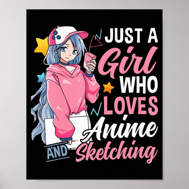 Póster Anime Otaku Regalo A Un Chica Que Ama A Anime Y S (Frente)