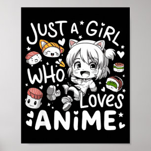 Póster Anime para chicas adolescentes Solo una chica que