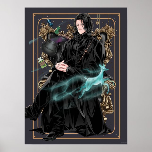 Póster Anime Profesor Severus Snape sentado (Frente)