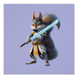 Póster Anime Samurai Squirrel Warrior