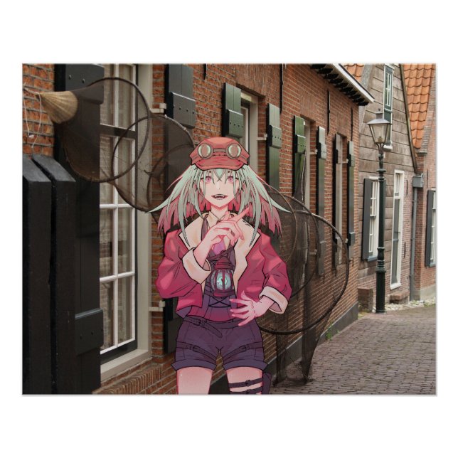 Póster anime, VTuber, V Tuber Dutch town (Anverso)