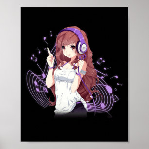 Póster Anime y la música Merch Kawaii Manga Otaku para lo