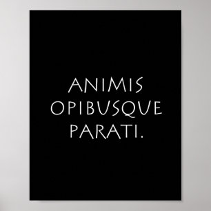 Póster Animis opibusque parati