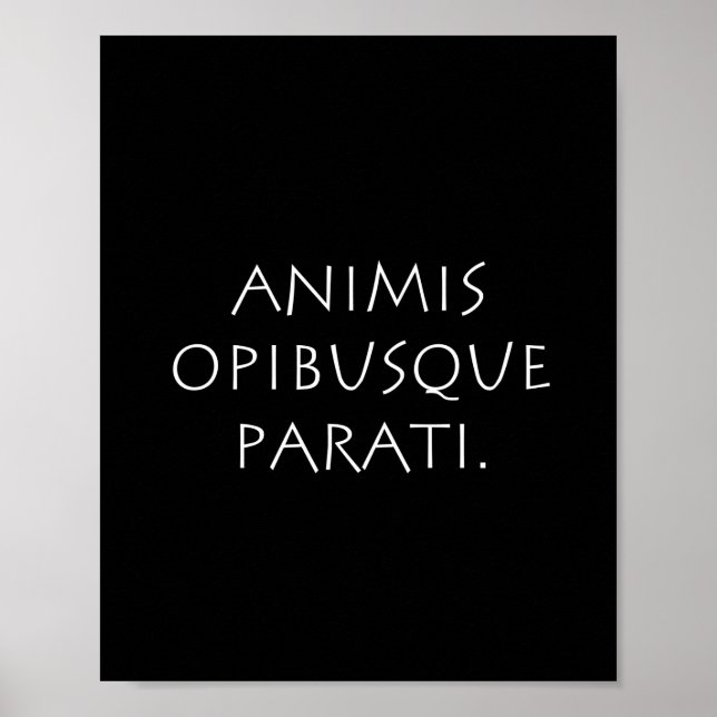 Póster Animis opibusque parati (Frente)