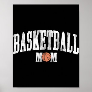Póster ¡Ánimo! Baloncesto Mamá Juego Día Fundido Deportes