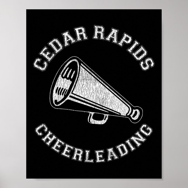 Póster Ánimo de Cedar Rapids Retro angustiado 90's Animad (Frente)