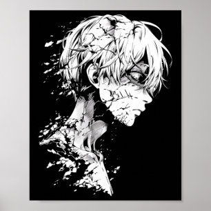 Póster Ánimo De La Manga De Anime Dibujando Un Anime De O