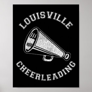 Póster Ánimo de Louisville Angustiado Retro Porrista de l