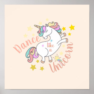 Póster Ánimo de Unicornio Adorable