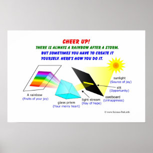 Póster Ánimo, siempre hay un arco iris después de una tor