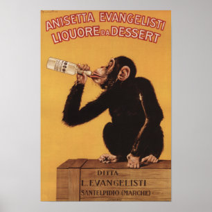Póster Anisetta Evangelisti Liquore da Dessert