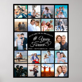 Póster Aniversario 18 Collage de Fotos AÑOS HACIA LA ETER