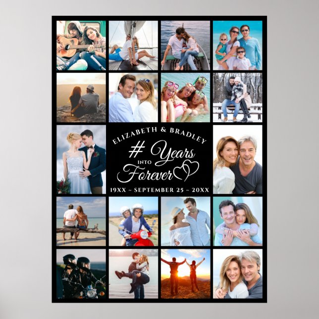 Póster Aniversario 18 Collage de Fotos AÑOS HACIA LA ETER (Frente)