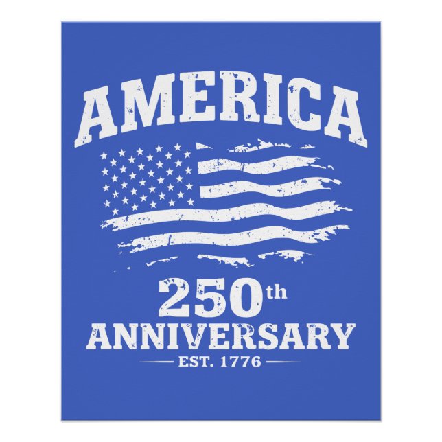 Póster Aniversario 250 de América (Anverso)