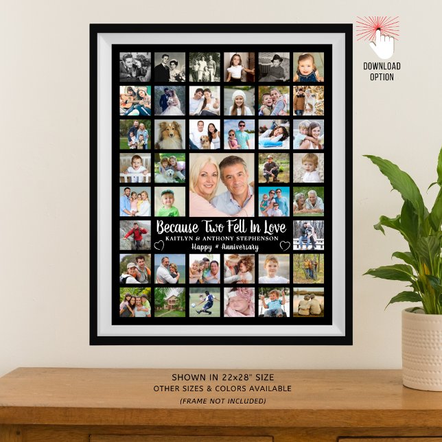 Póster Aniversario 41 Collage de Fotos Texto Personalizad (Subido por el creador)