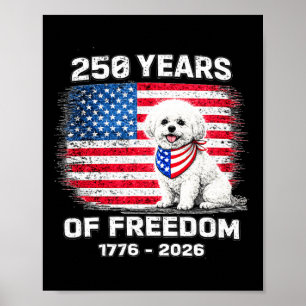 Póster Aniversario de 250 años de América Bichon Frise 25