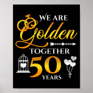 Póster Aniversario de Boda de Hombres 50 Años Juntos Dora