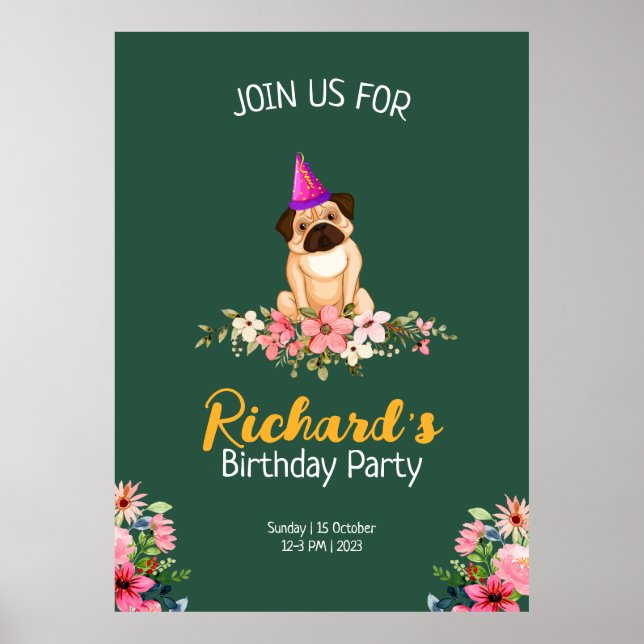 Póster Aniversario de la natalidad de los niños de la cac (Frente)