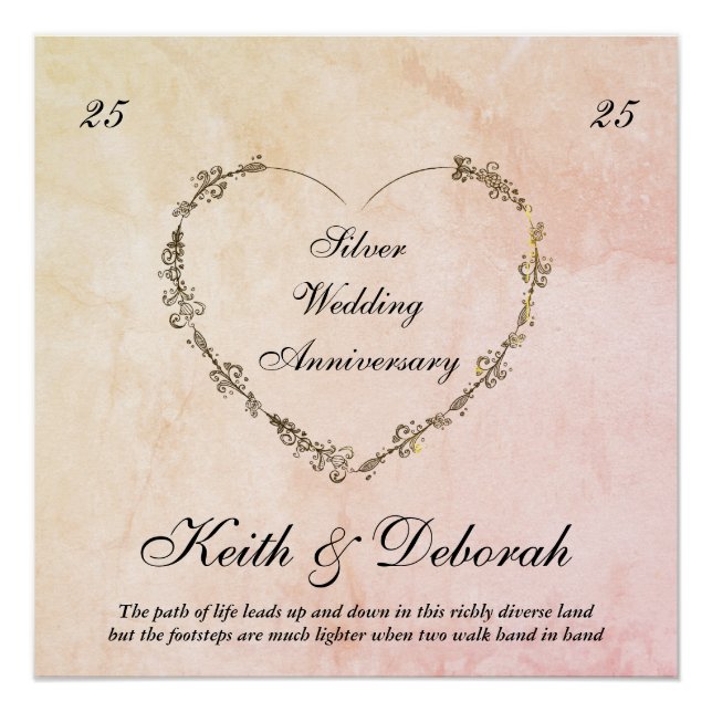 Póster Aniversario de la Plata del personalizable (Anverso)