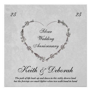 Póster Aniversario de la Plata del personalizable